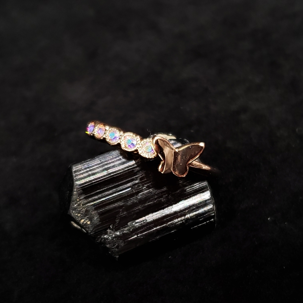 Fragrant Jewels Butterfly Swarovski Ring size 8